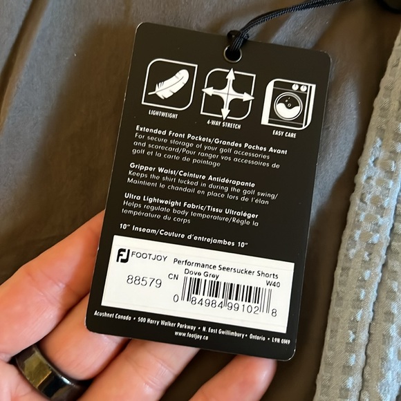 Foot Joy Performance Seersucker golf shorts - Picture 3 of 5